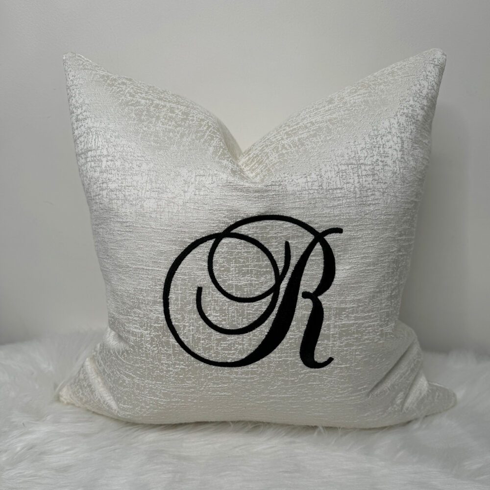 PERSONALISED EMBROIDERED CUSHION COVER