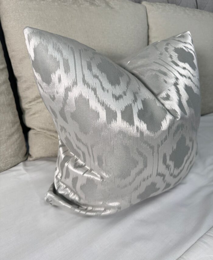SILVER GEOMETRIC LUXURY CUSHION COVER